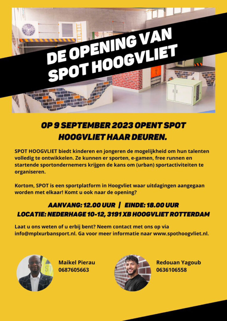 9 september opent SPOT Hoogvliet